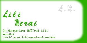 lili merai business card